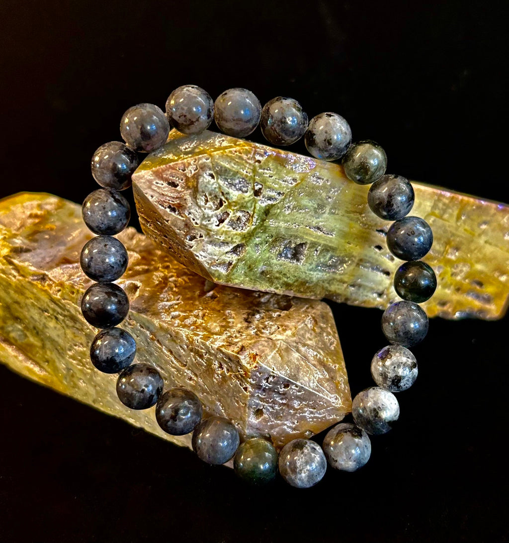 Larvikite 8mm Reiki-Infused Protection & Manifestation Bracelet (Medium-Large Wrists) | | Wiccan Center