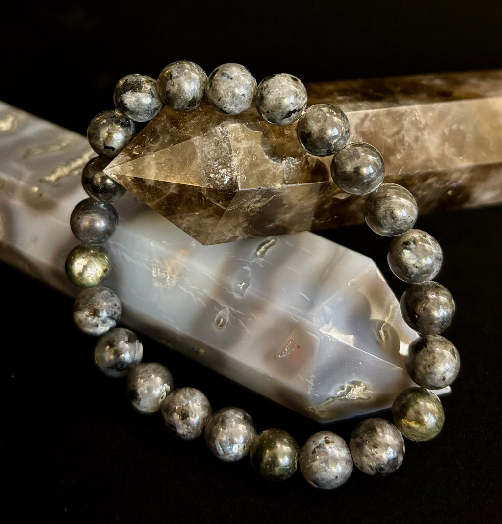 Larvikite 8mm Reiki-Infused Protection & Manifestation Bracelet (Medium-Large Wrists) | | Wiccan Center