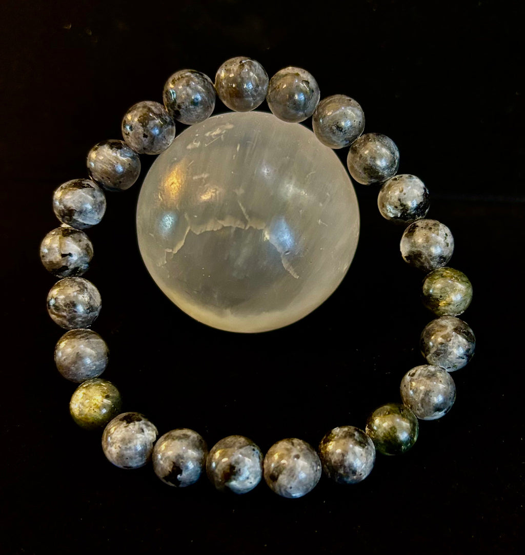 Larvikite 8mm Reiki-Infused Protection & Manifestation Bracelet (Medium-Large Wrists) | | Wiccan Center