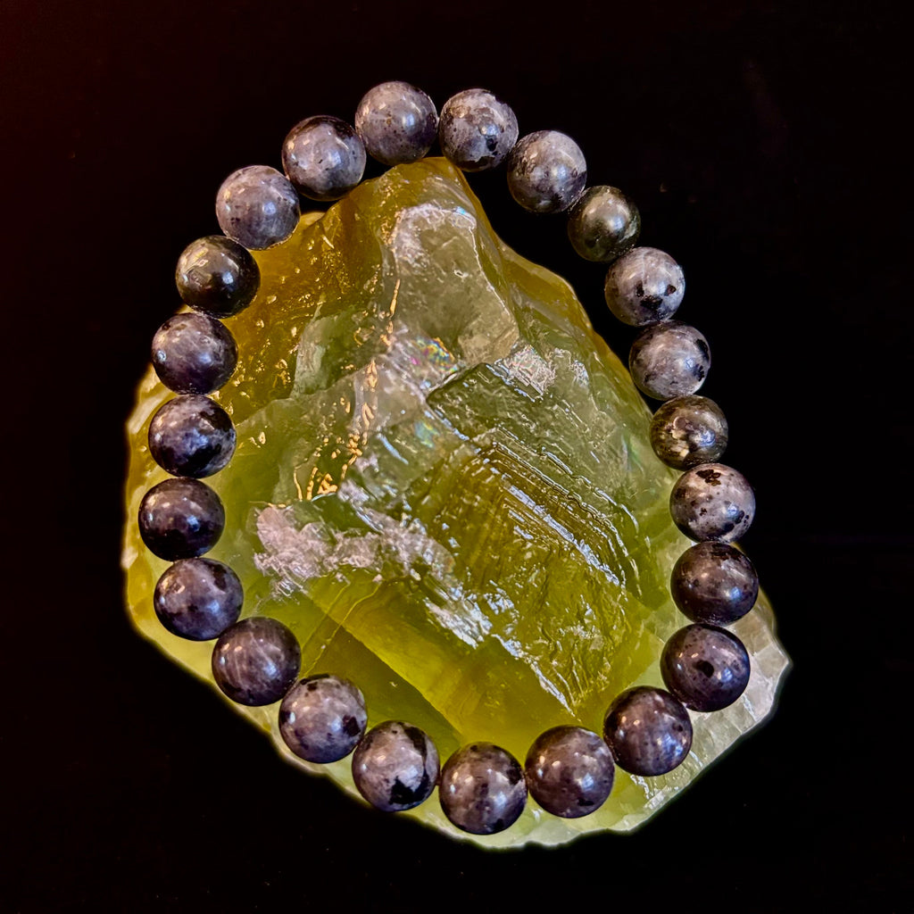 Larvikite 8mm Reiki-Infused Protection & Manifestation Bracelet (Medium-Large Wrists) | | Wiccan Center