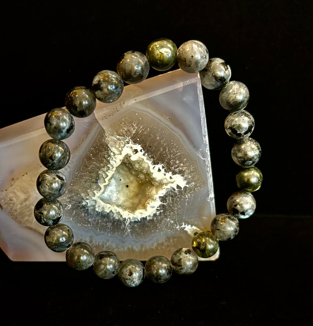 Larvikite 8mm Reiki-Infused Protection & Manifestation Bracelet (Medium-Large Wrists) | | Wiccan Center
