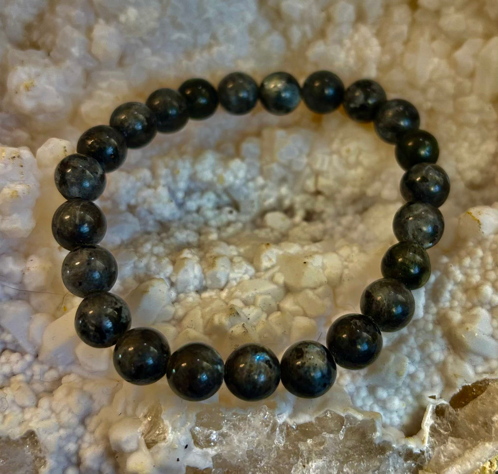 Larvikite 8mm Reiki-Infused Protection & Manifestation Bracelet (Medium-Large Wrists) | | Wiccan Center