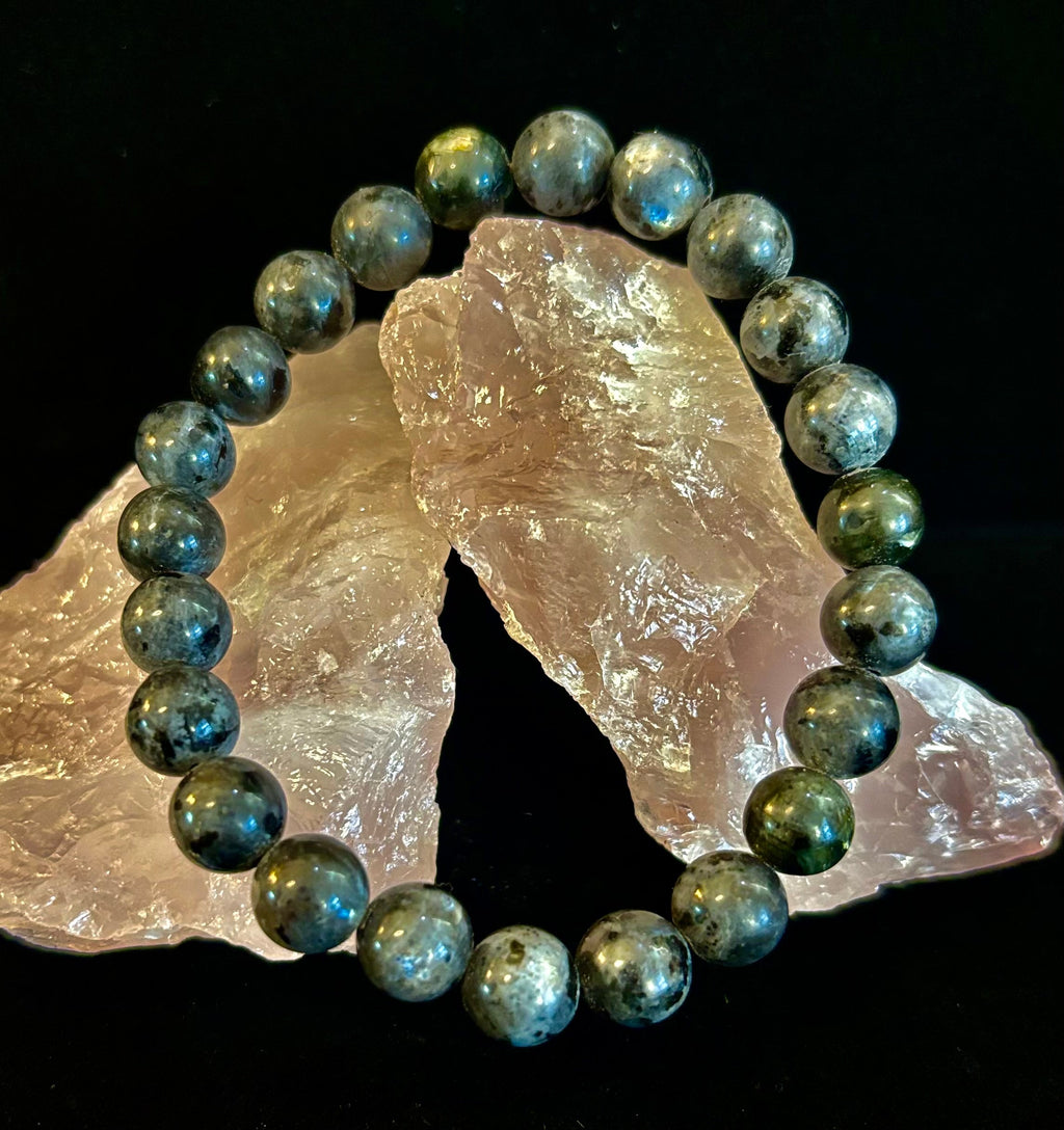 Larvikite 8mm Reiki-Infused Protection & Manifestation Bracelet (Medium-Large Wrists) | | Wiccan Center