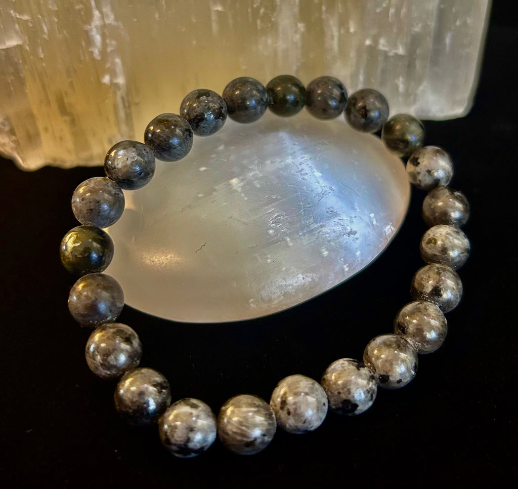 Larvikite 8mm Reiki-Infused Protection & Manifestation Bracelet (Medium-Large Wrists) | | Wiccan Center