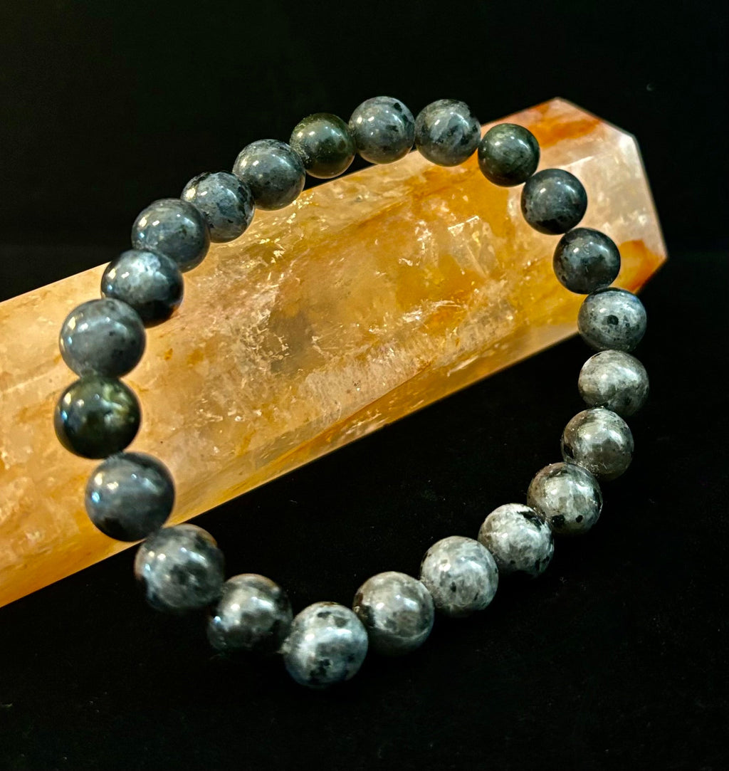 Larvikite 8mm Reiki-Infused Protection & Manifestation Bracelet (Medium-Large Wrists) | | Wiccan Center