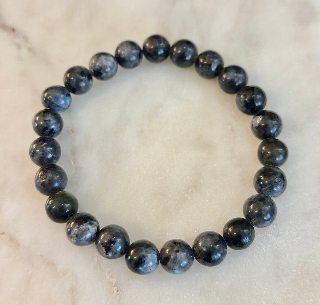 Larvikite 8mm Reiki-Infused Protection & Manifestation Bracelet (Medium-Large Wrists) | | Wiccan Center