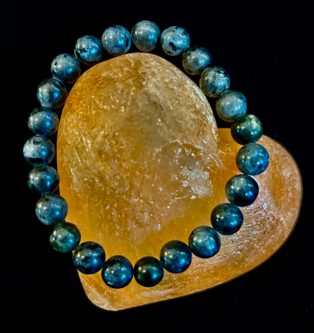 Larvikite 8mm Reiki-Infused Protection & Manifestation Bracelet (Medium-Large Wrists) | | Wiccan Center
