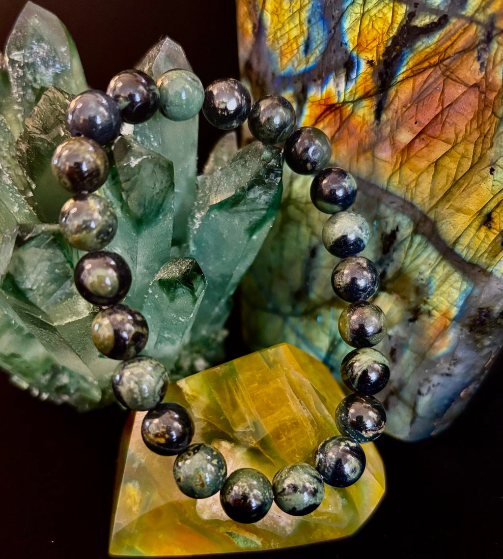 Kambaba Jasper 8mm Reiki-Infused Peace & Manifestation Bracelet (Medium-Large Wrists) | | Wiccan Center