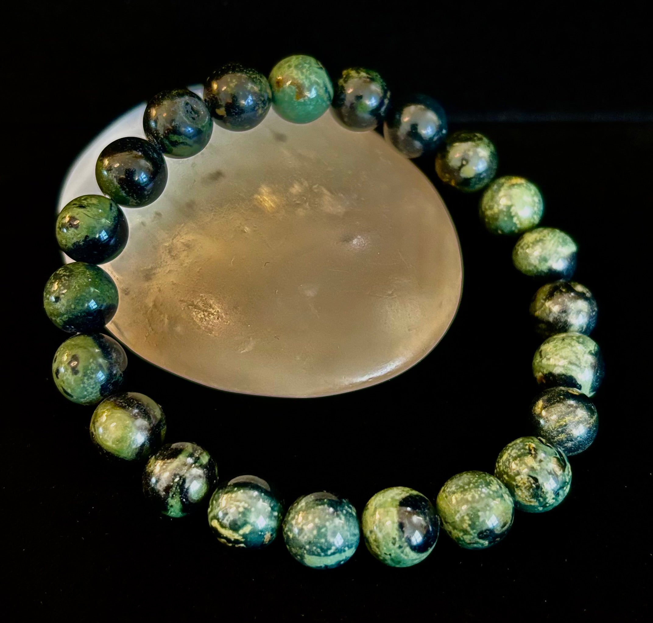 Kambaba Jasper 8mm Reiki-Infused Peace & Manifestation Bracelet (Medium-Large Wrists) | | Wiccan Center