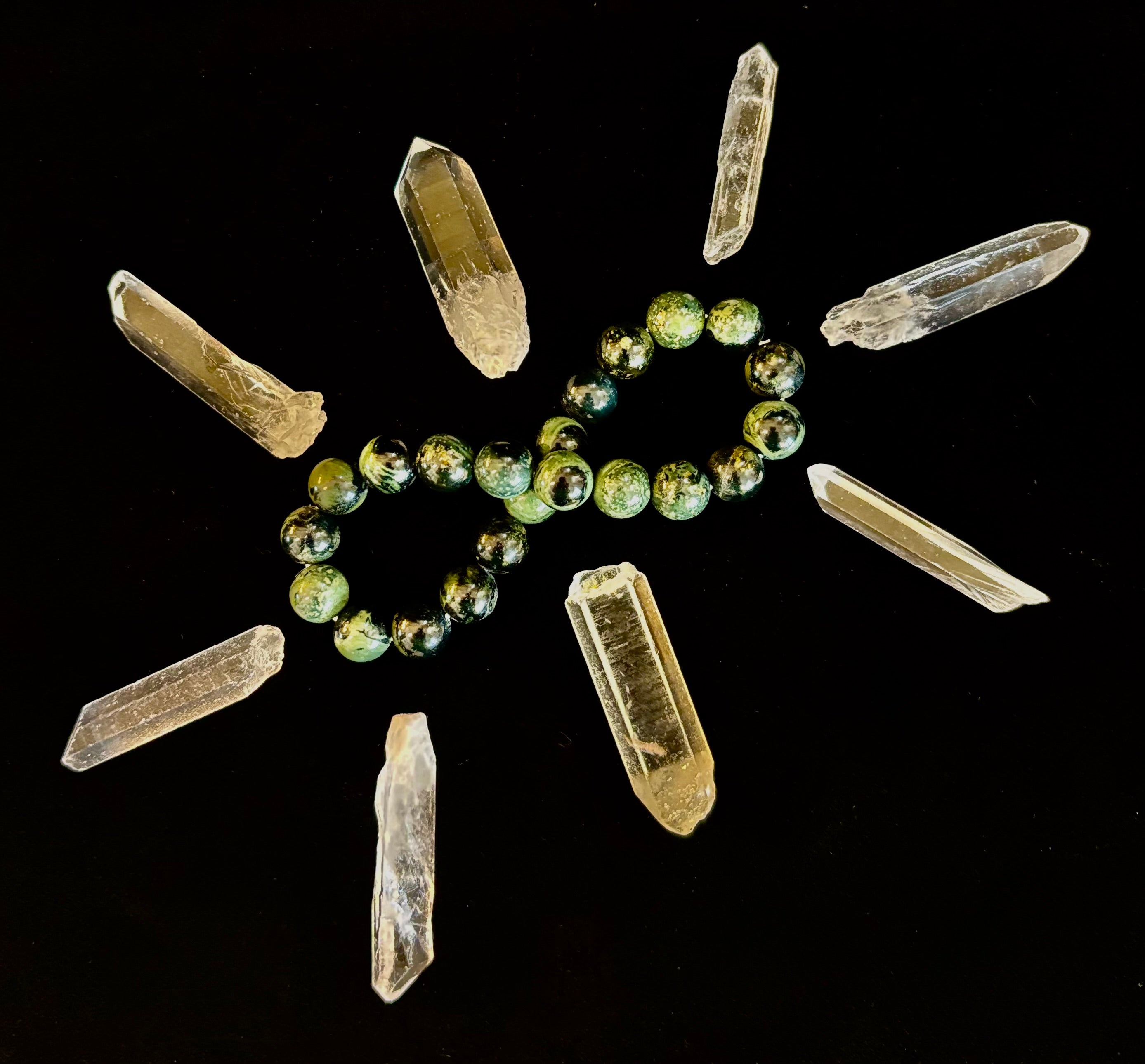 Kambaba Jasper 8mm Reiki-Infused Peace & Manifestation Bracelet (Medium-Large Wrists) | | Wiccan Center