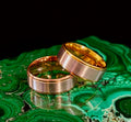 Stainless Steel & Titanium Steel Band Ring – Brushed Finish in Yellow Gold or Rose Gold Tone | | Wiccan Center