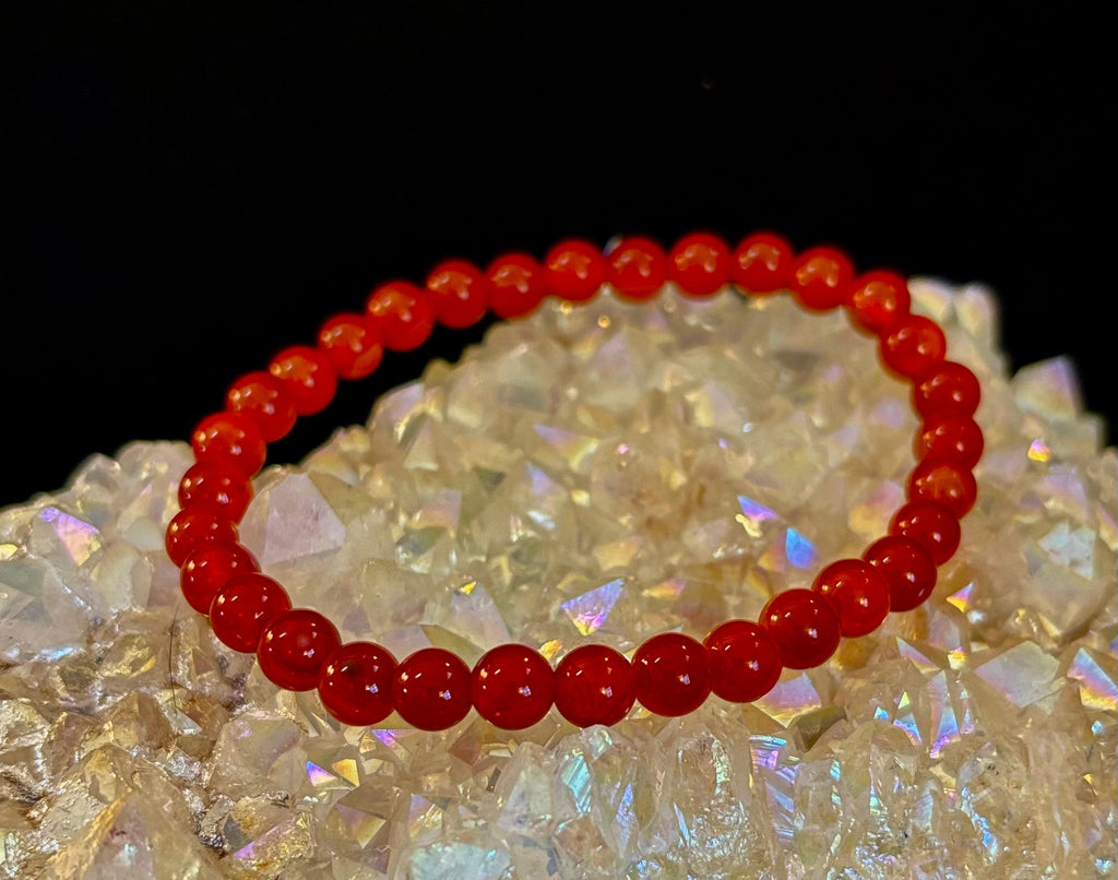 Red Onyx Bracelet – Grounding & Strength Natural Stone Beads | | Wiccan Center