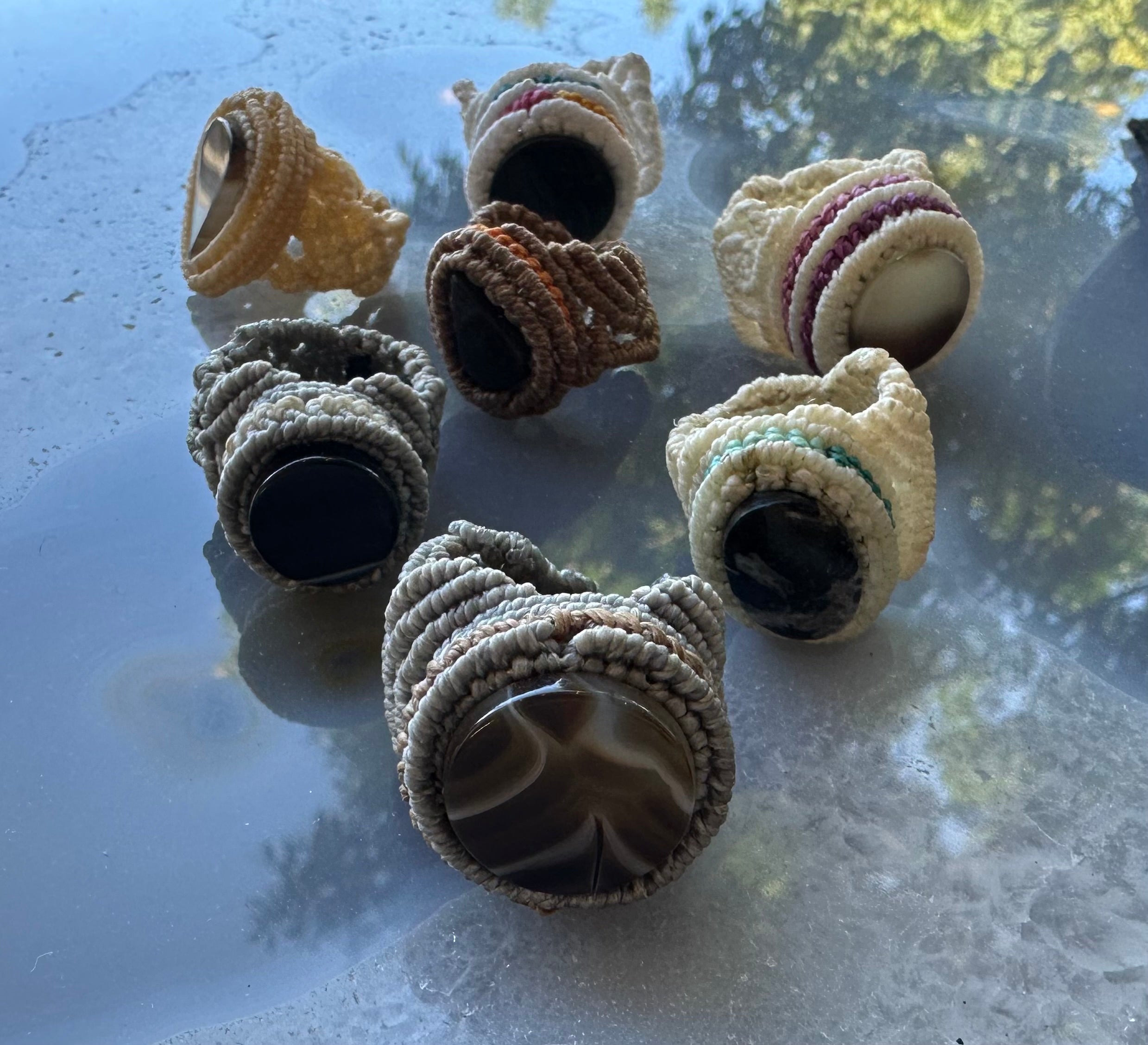 Handmade Woven Ring with Stone | Jewelry | Wiccan Center