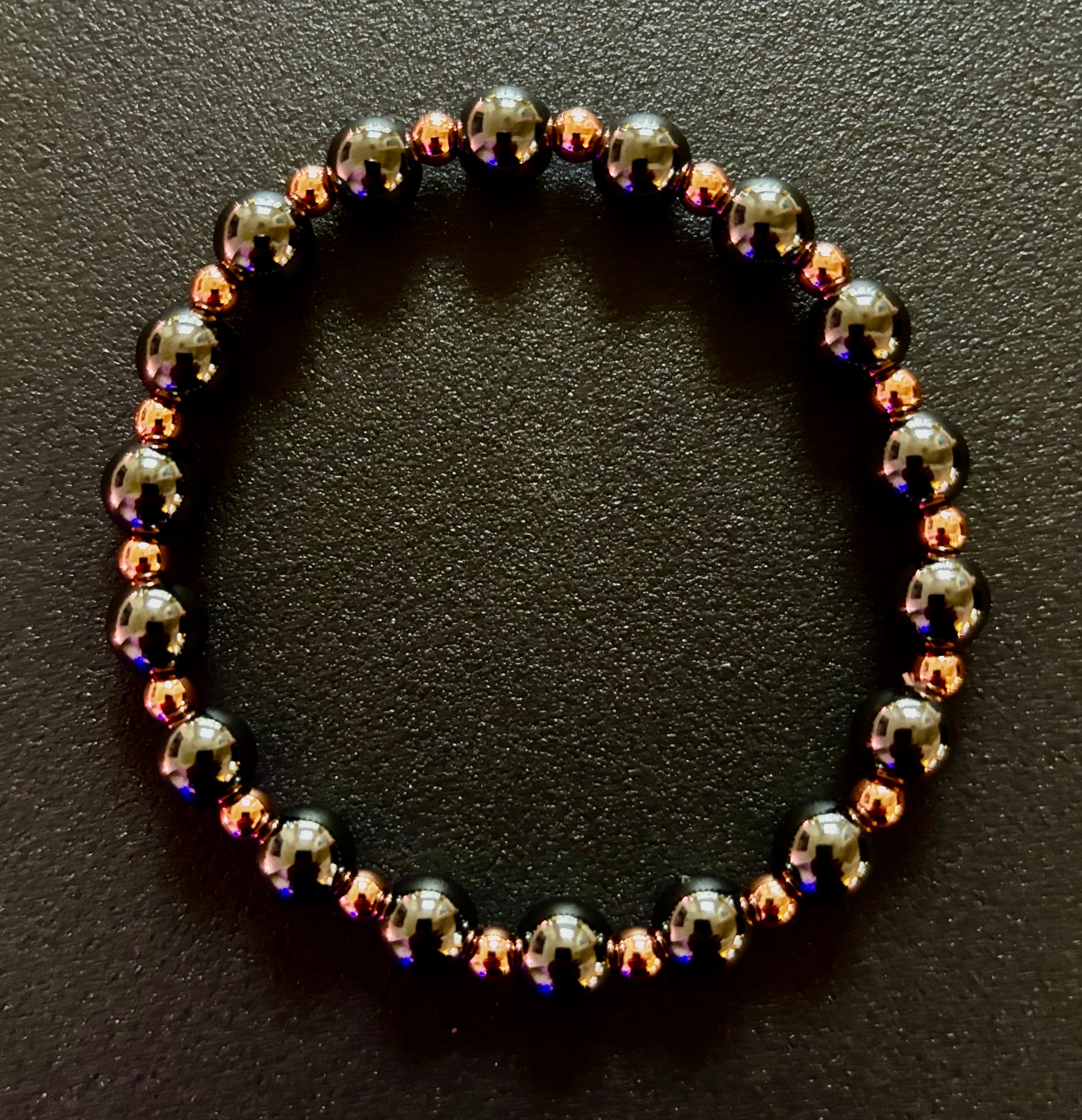 Copper & Hematite Bracelet – Grounding, Strength & Energy Balance (Large Wrists) | | Wiccan Center