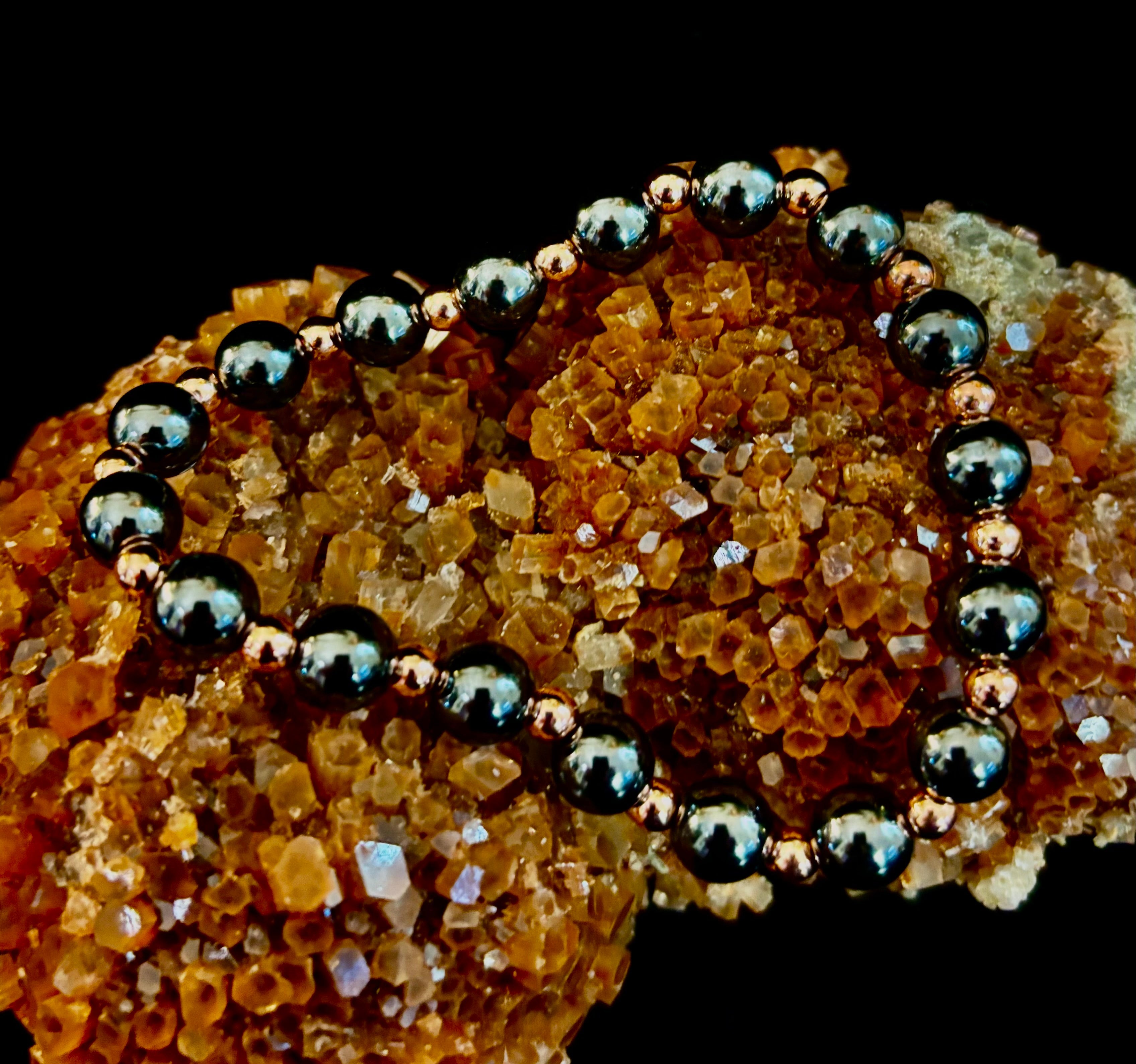 Copper & Hematite Bracelet – Grounding, Strength & Energy Balance (Large Wrists) | | Wiccan Center