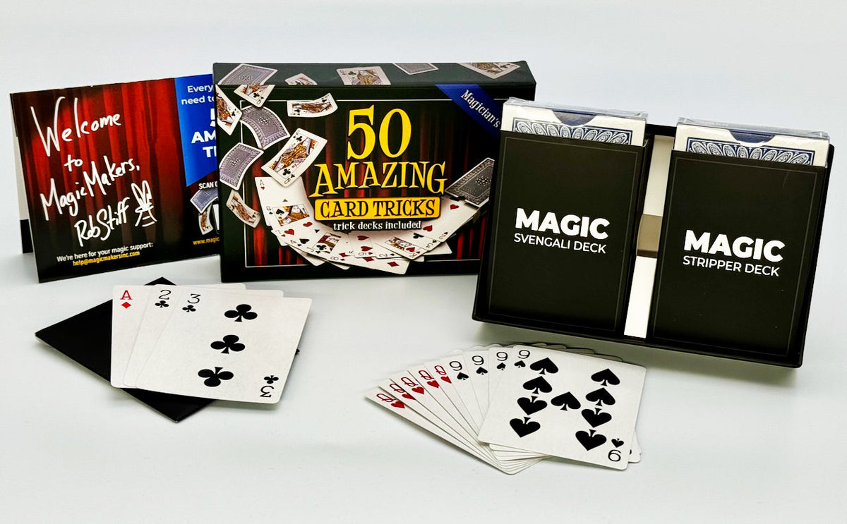50 Amazing Card Tricks Kit Deluxe Edition | Magic Kit | Wiccan Center