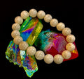 Reiki-Infused Rainbow Moonstone Power Bracelet – 10mm Beads (Medium Wrist) | | Wiccan Center