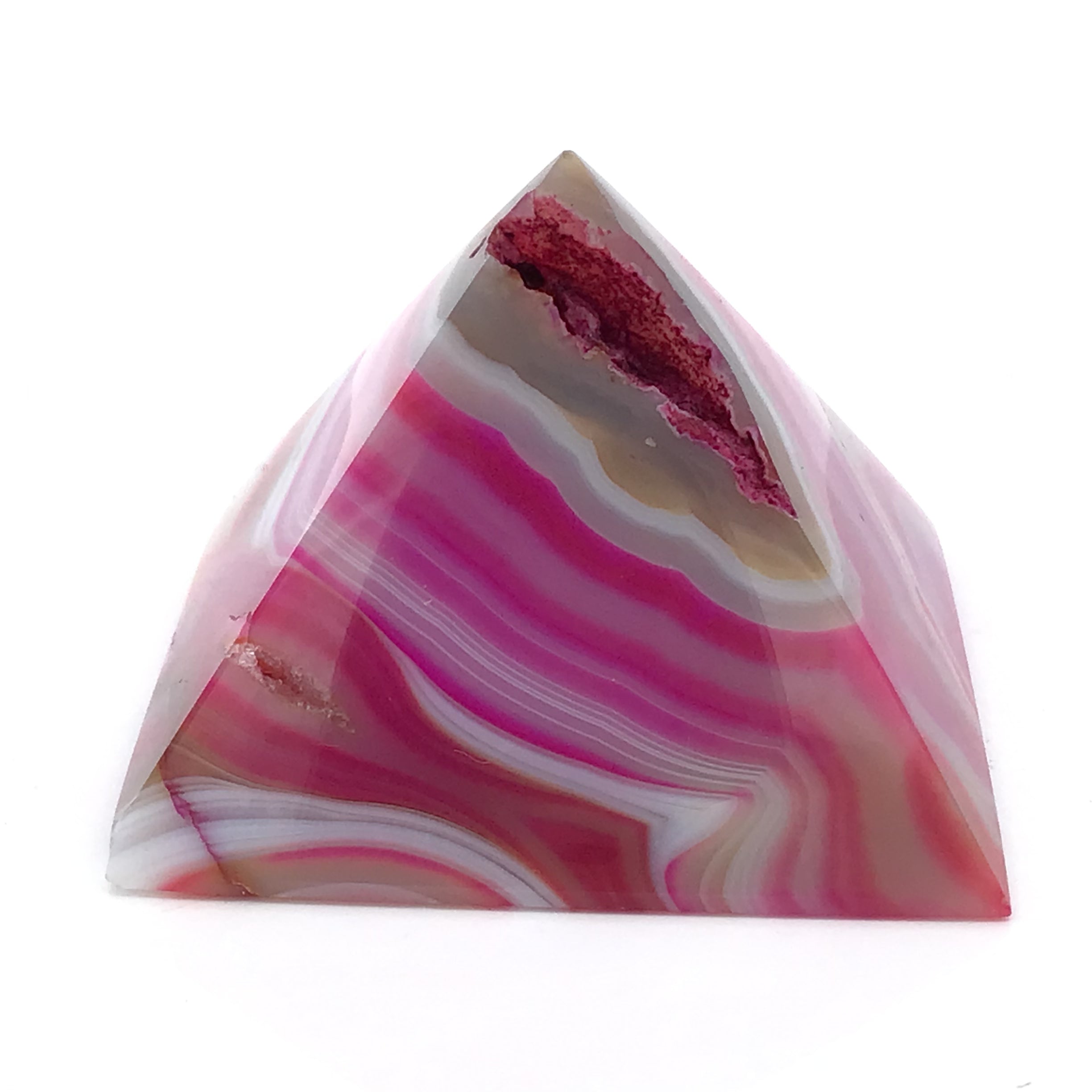 Dye Agate & Quartz Pyramid Carving | Crystals & Minerals > Figurines | Wiccan Center