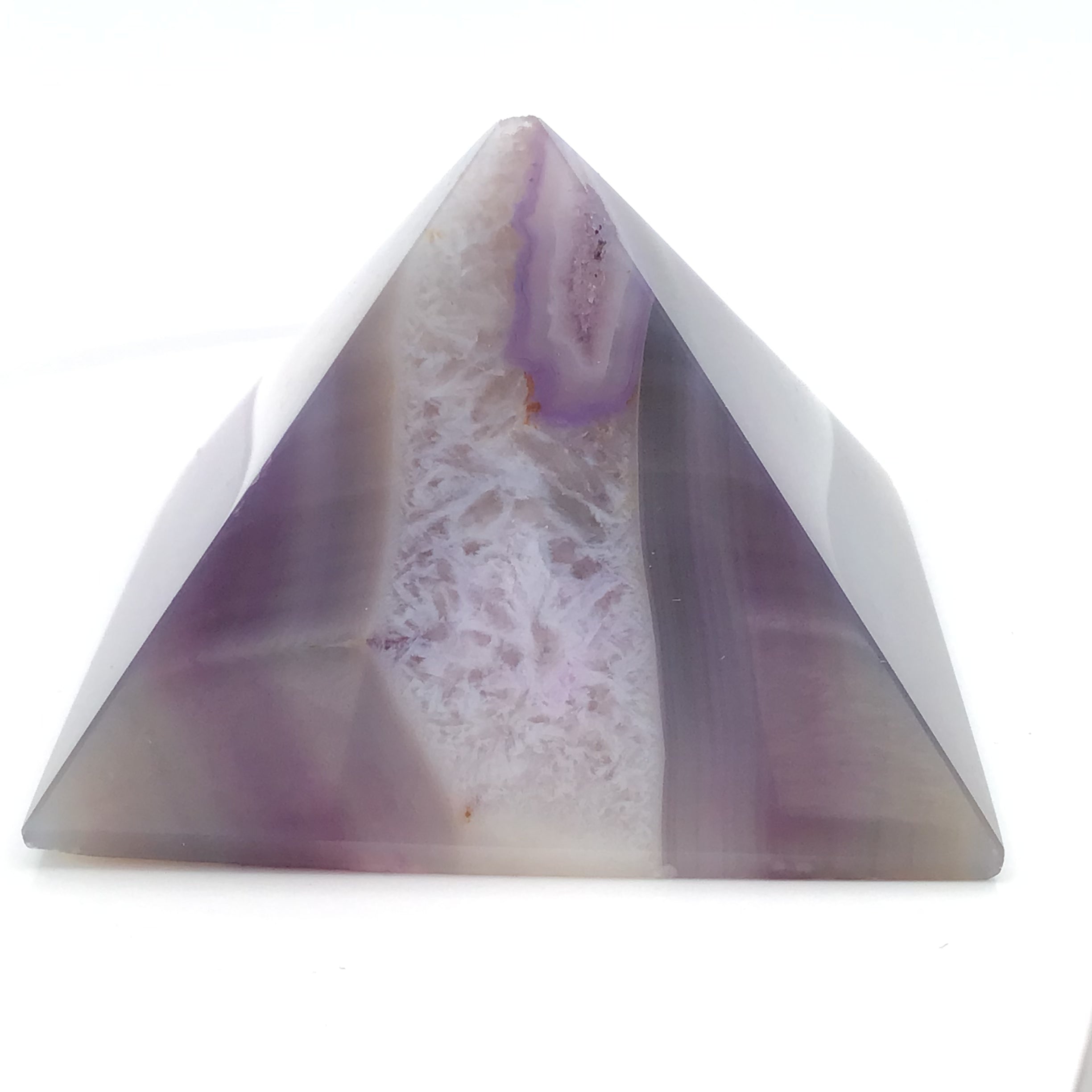 Dye Agate & Quartz Pyramid Carving | Crystals & Minerals > Figurines | Wiccan Center
