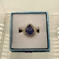 Sterling Silver Leaf Tanzanite Ring - Size 6 - Spiritual, Intuitive & Elevated | Rings | Wiccan Center