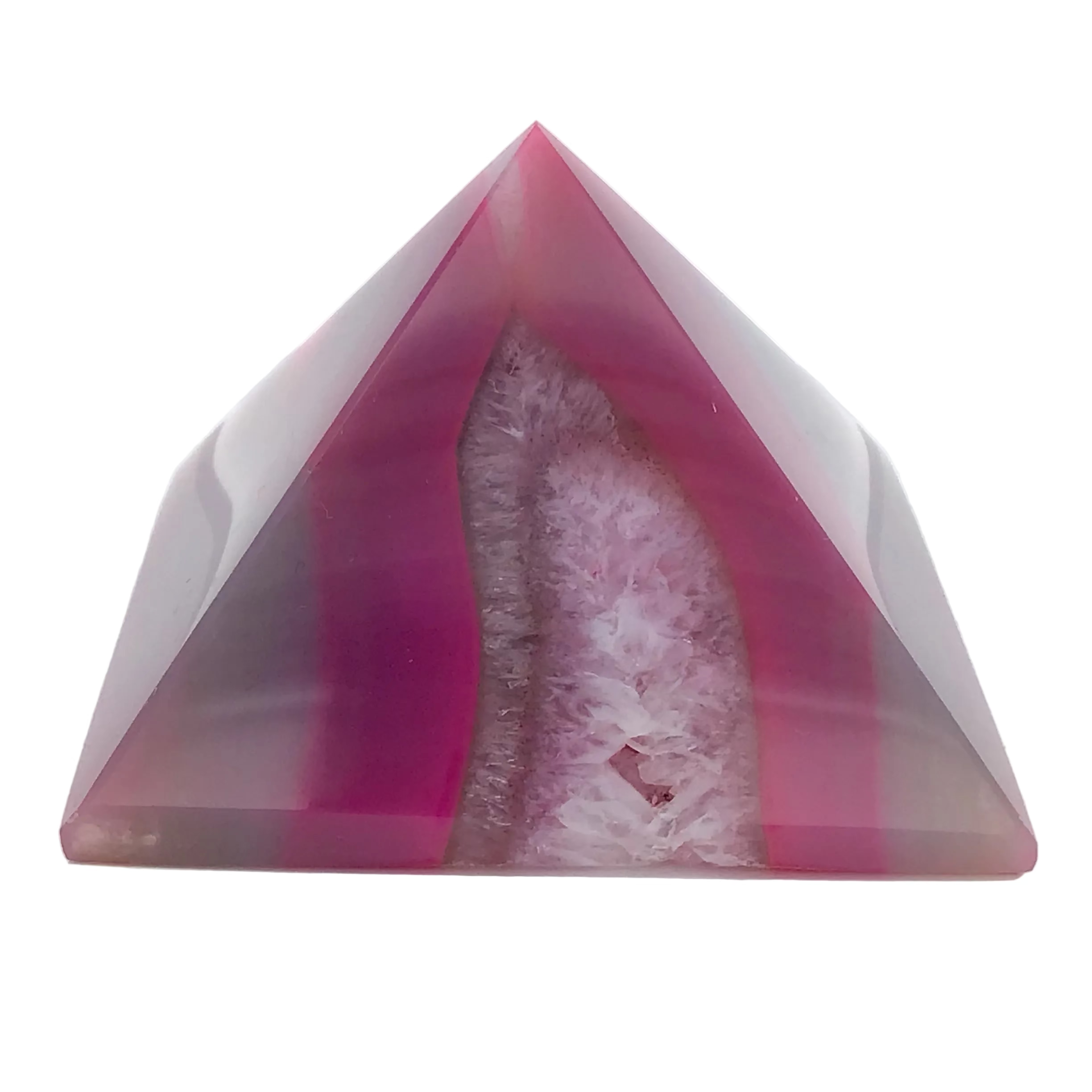 Dye Agate & Quartz Pyramid Carving | Crystals & Minerals > Figurines | Wiccan Center