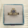 Sterling Silver Princess Crown Tanzanite Ring - Size 7 - Spiritual, Intuitive & Elevated | Rings | Wiccan Center