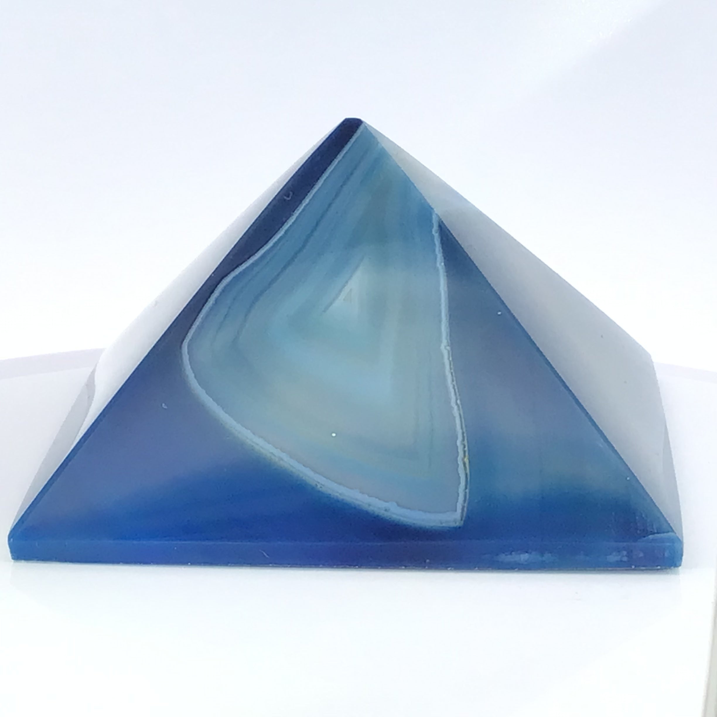 Dye Agate & Quartz Pyramid Carving | Crystals & Minerals > Figurines | Wiccan Center