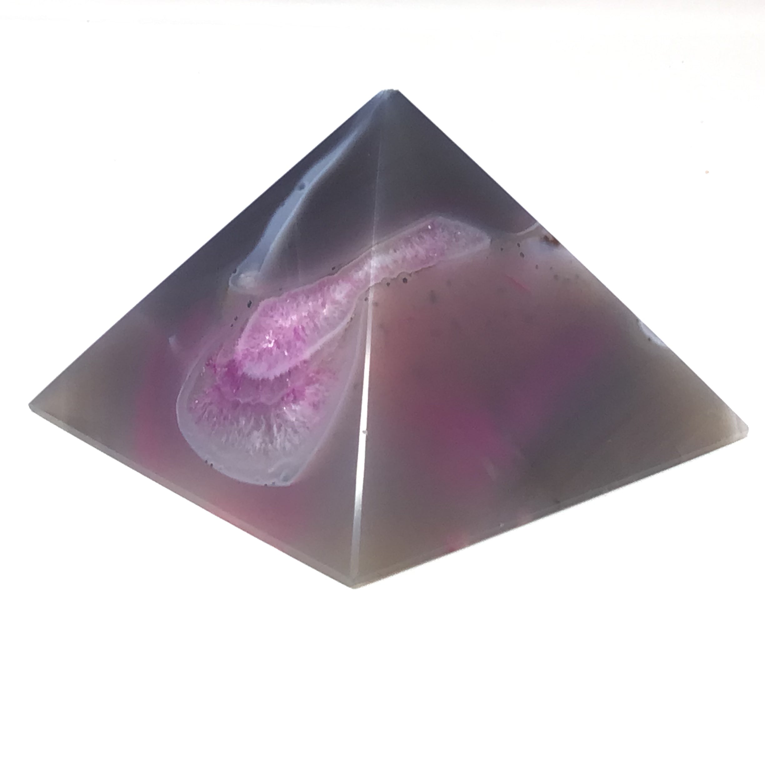 Dye Agate & Quartz Pyramid Carving | Crystals & Minerals > Figurines | Wiccan Center