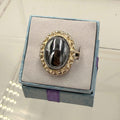 Sterling Silver Ornate Bezeled Terahertz Ring - Size 8 - Healing, Energizing & Cleansing | Rings | Wiccan Center