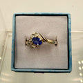 Sterling Silver Wave Tanzanite Ring - Size 7 - Spiritual, Intuitive & Elevated | Rings | Wiccan Center