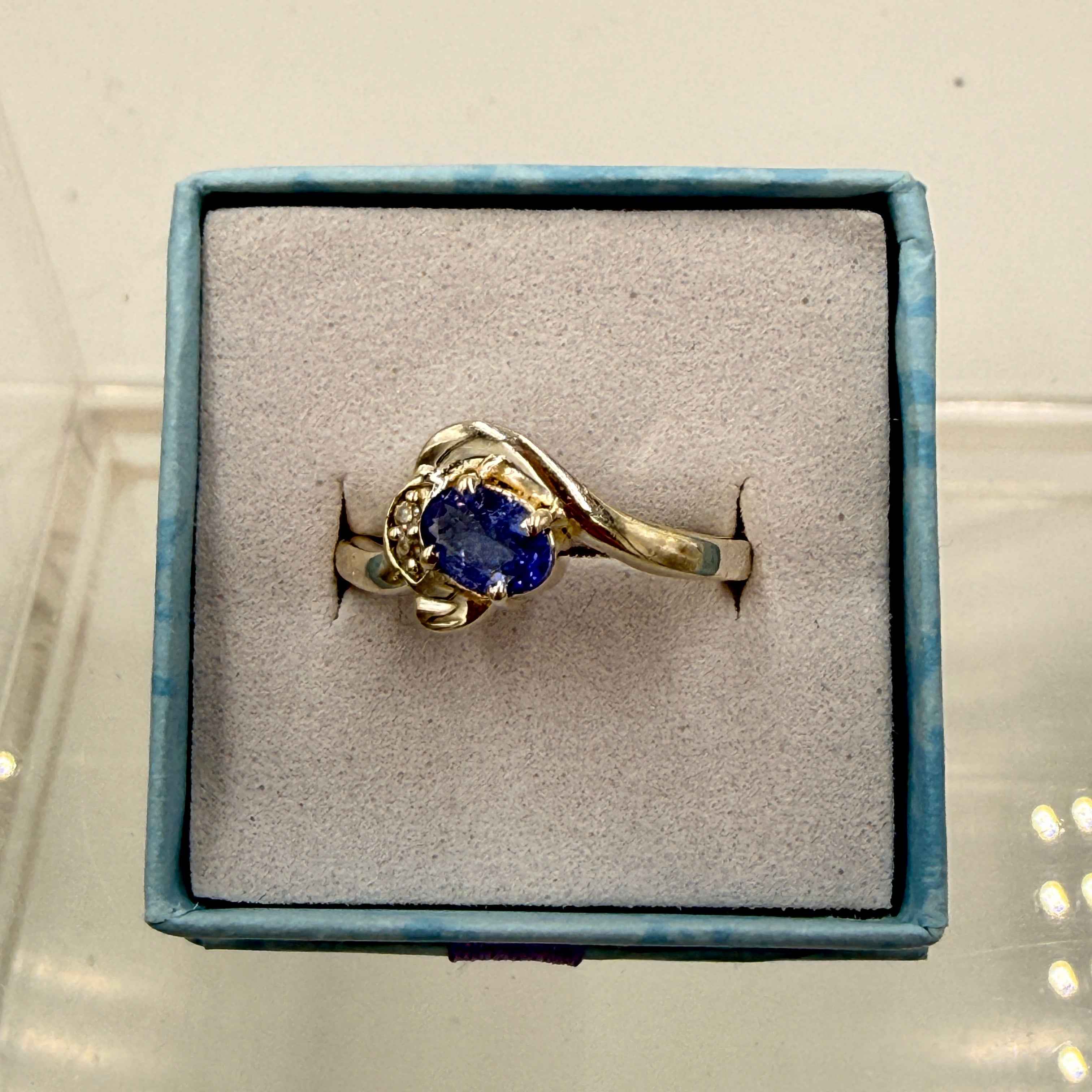 Sterling Silver Wave Tanzanite Ring - Size 7 - Spiritual, Intuitive & Elevated | Rings | Wiccan Center