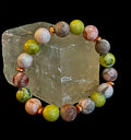 Reiki-Infused Earth Harmony Jasper Bracelet – 10mm Grounding & Balance Beads (Medium Wrists) | | Wiccan Center