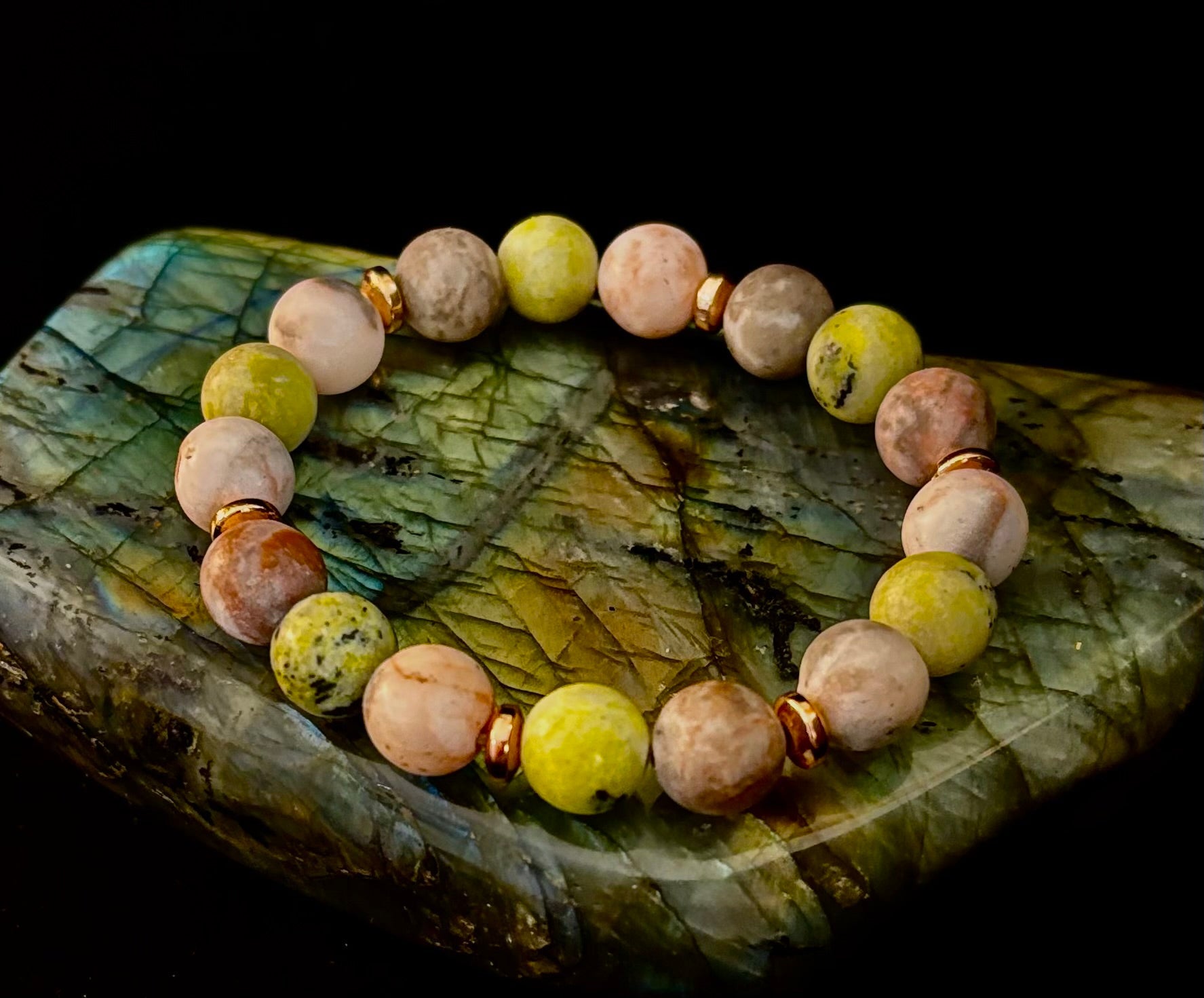 Reiki-Infused Earth Harmony Jasper Bracelet – 10mm Grounding & Balance Beads (Medium Wrists) | | Wiccan Center