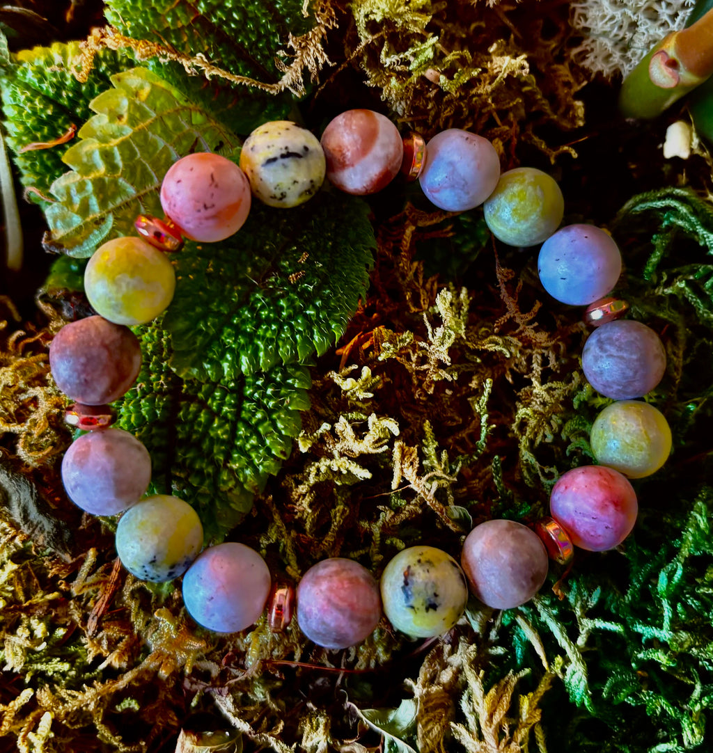 Reiki-Infused Earth Harmony Jasper Bracelet – 10mm Grounding & Balance Beads (Medium Wrists) | | Wiccan Center