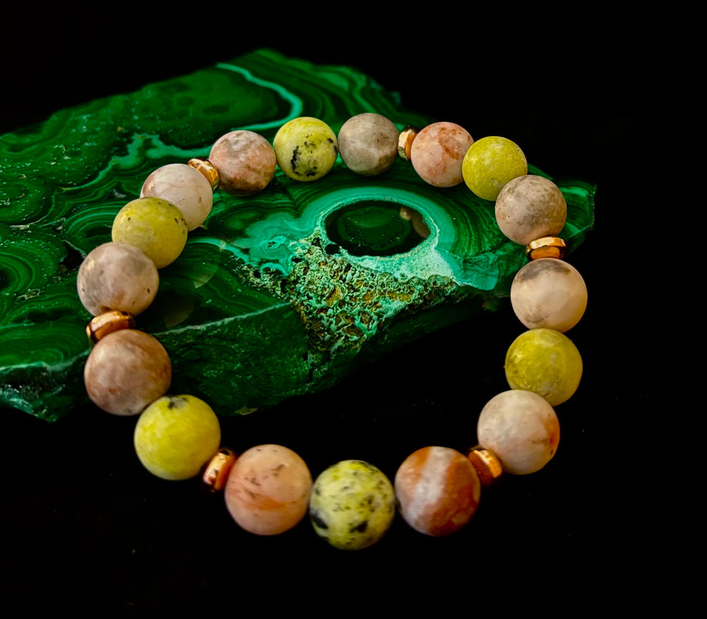 Reiki-Infused Earth Harmony Jasper Bracelet – 10mm Grounding & Balance Beads (Medium Wrists) | | Wiccan Center