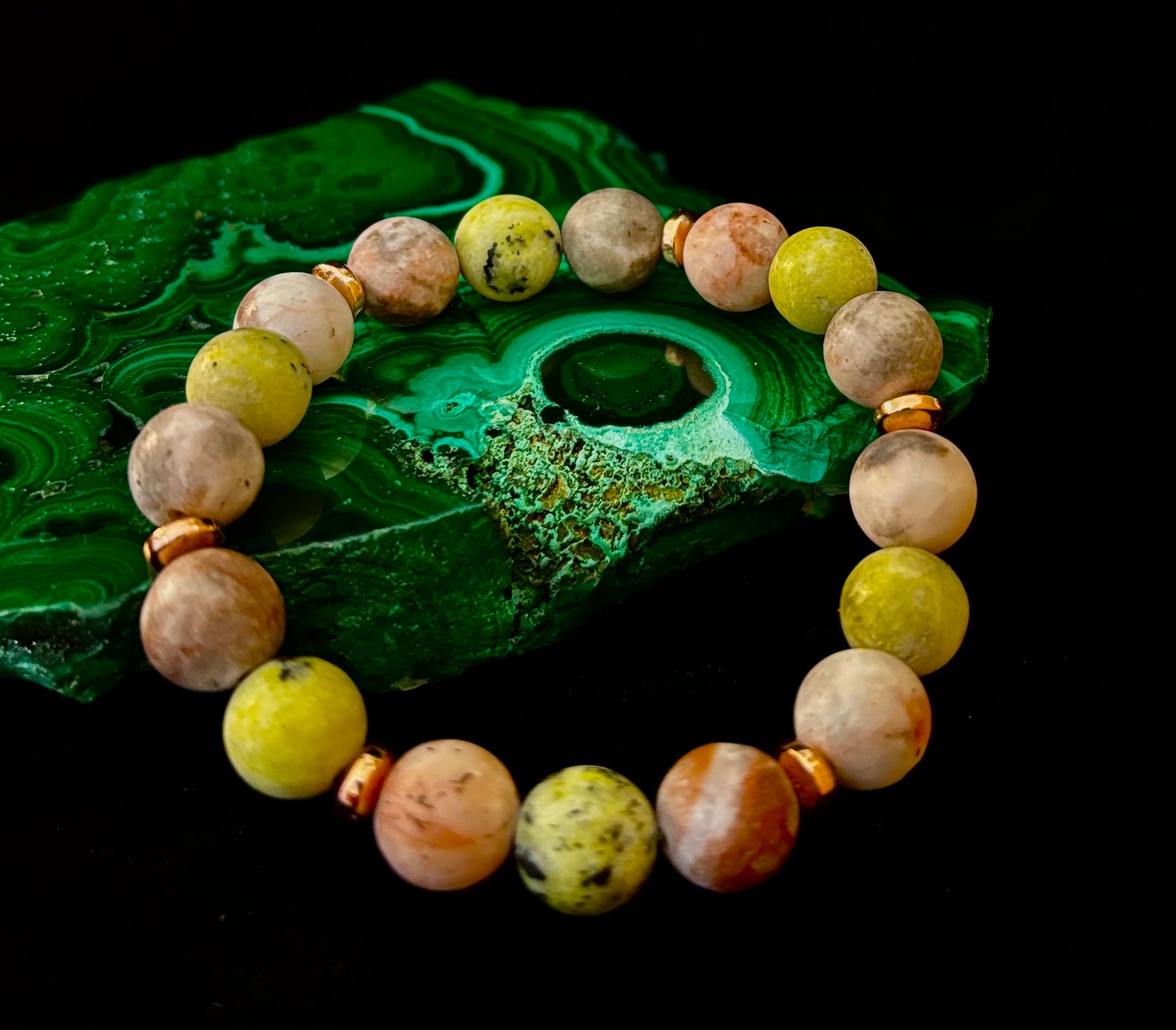 Reiki-Infused Earth Harmony Jasper Bracelet – 10mm Grounding & Balance Beads (Medium Wrists) | | Wiccan Center
