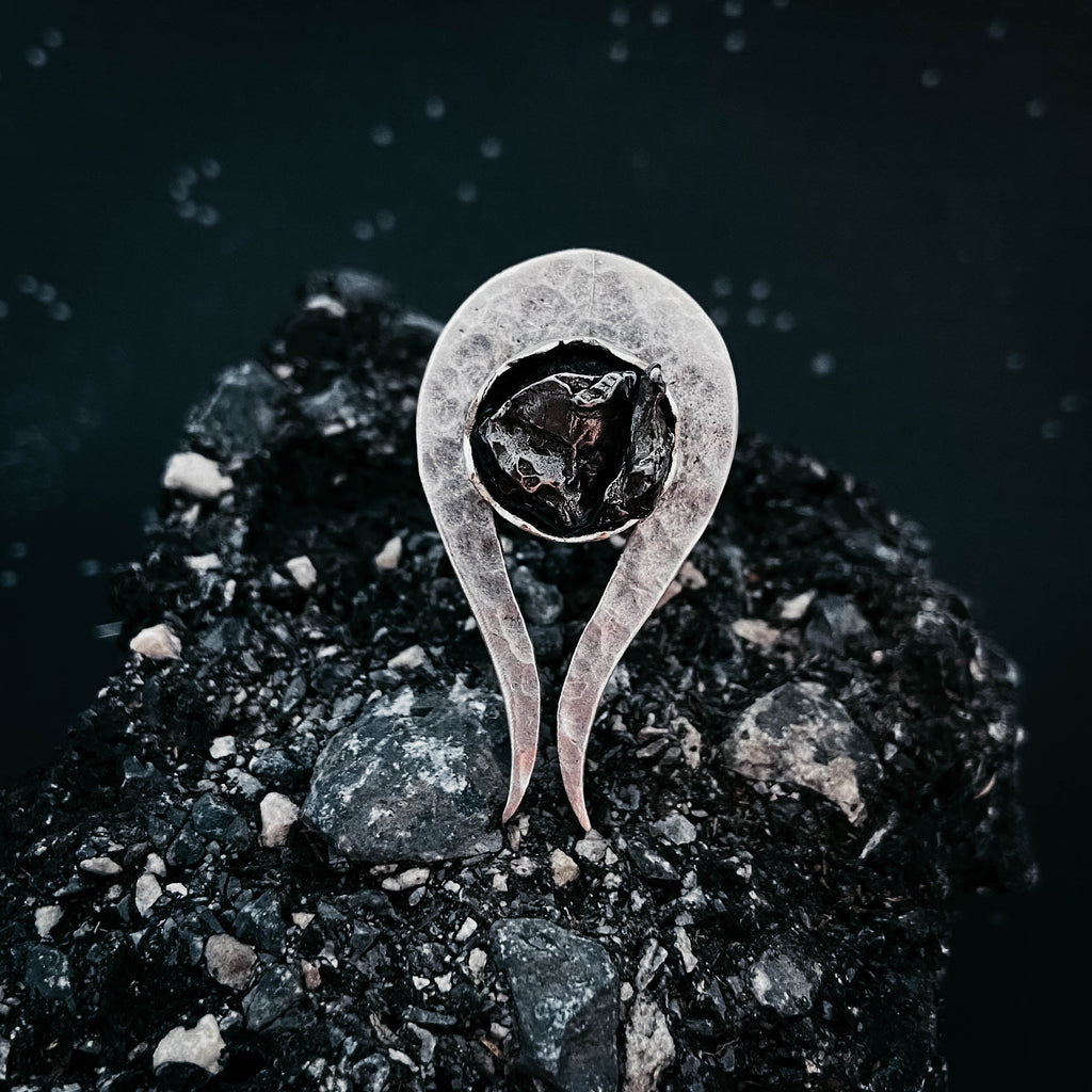 Comet Ring with Authentic Meteorite | Ring | Wiccan Center