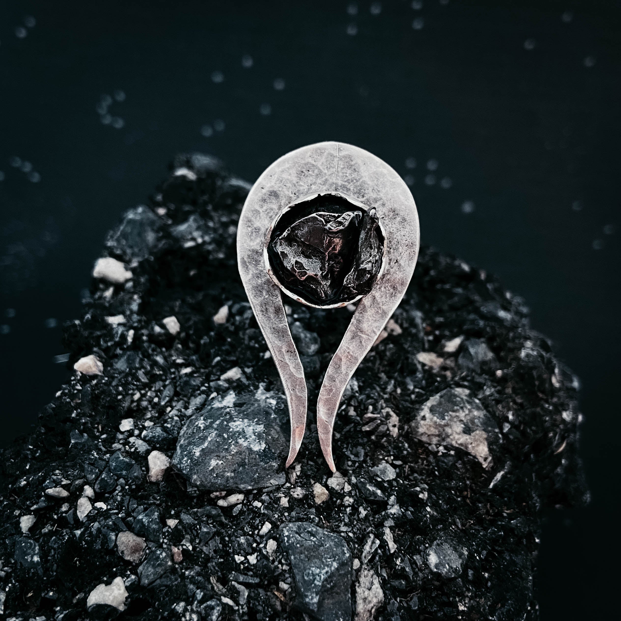 Comet Ring with Authentic Meteorite | Ring | Wiccan Center