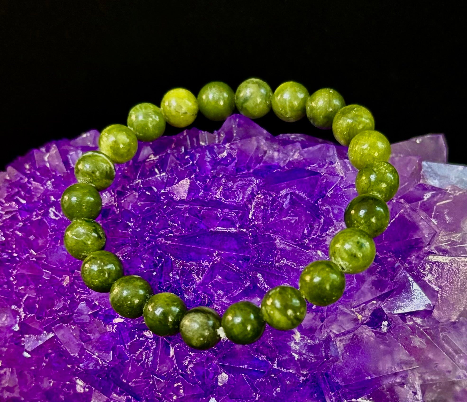 Reiki-Infused Nephrite Jade Bracelet – Abundance, Protection & Harmony | | Wiccan Center