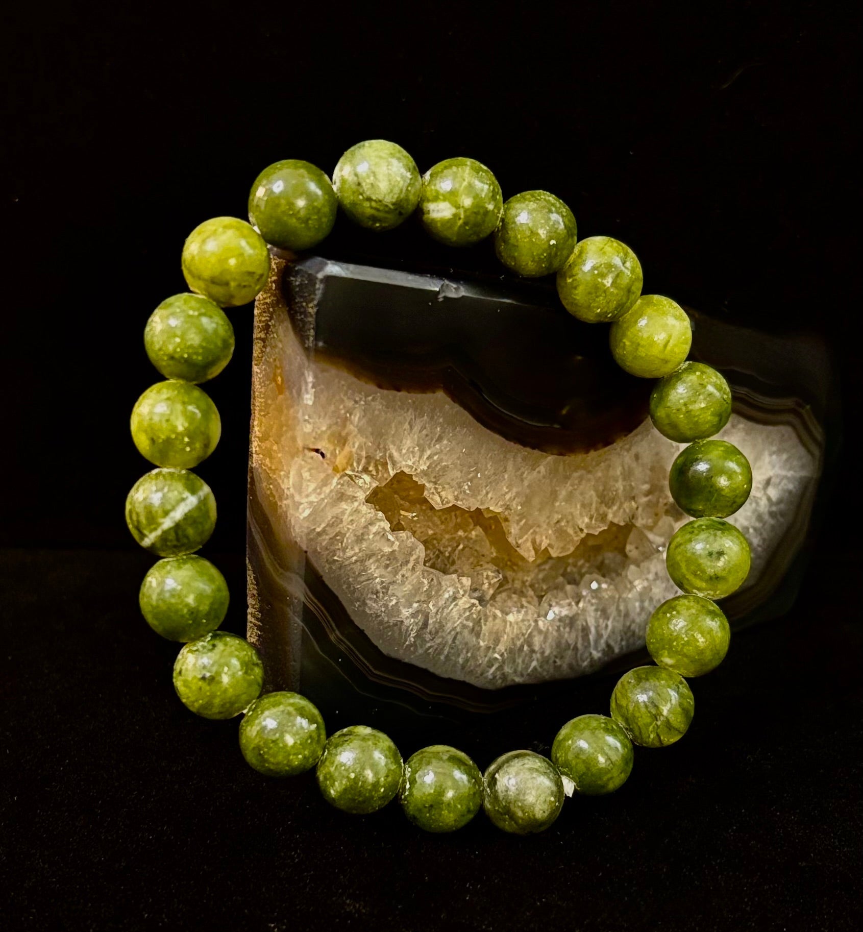 Reiki-Infused Nephrite Jade Bracelet – Abundance, Protection & Harmony | | Wiccan Center