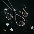 Meteorite Jewelry Set - Teardrop Necklace and Earrings | Jewelry Set | Wiccan Center