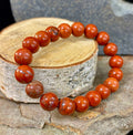 Reiki-Infused Red Jasper Bracelet – 10mm Grounding & Strength Beads | | Wiccan Center