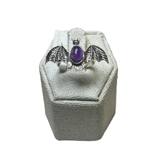 "Guardian of Shadows" Gemstone Bat Ring | Rings | Wiccan Center