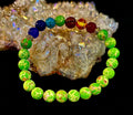 7 Chakra Healing Bracelet with Green Sea Sediment Jasper – Balance, Alignment & Grounding | | Wiccan Center