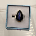 Sterling Silver Teardrop Spectrolite Ring - Size 6 -Intuition, Protection & Illumination | Rings | Wiccan Center