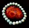 Natural Turquoise Howlite Beaded Bracelet – 8mm & 10mm Stones for Calm & Protection (Medium Wrists) | | Wiccan Center