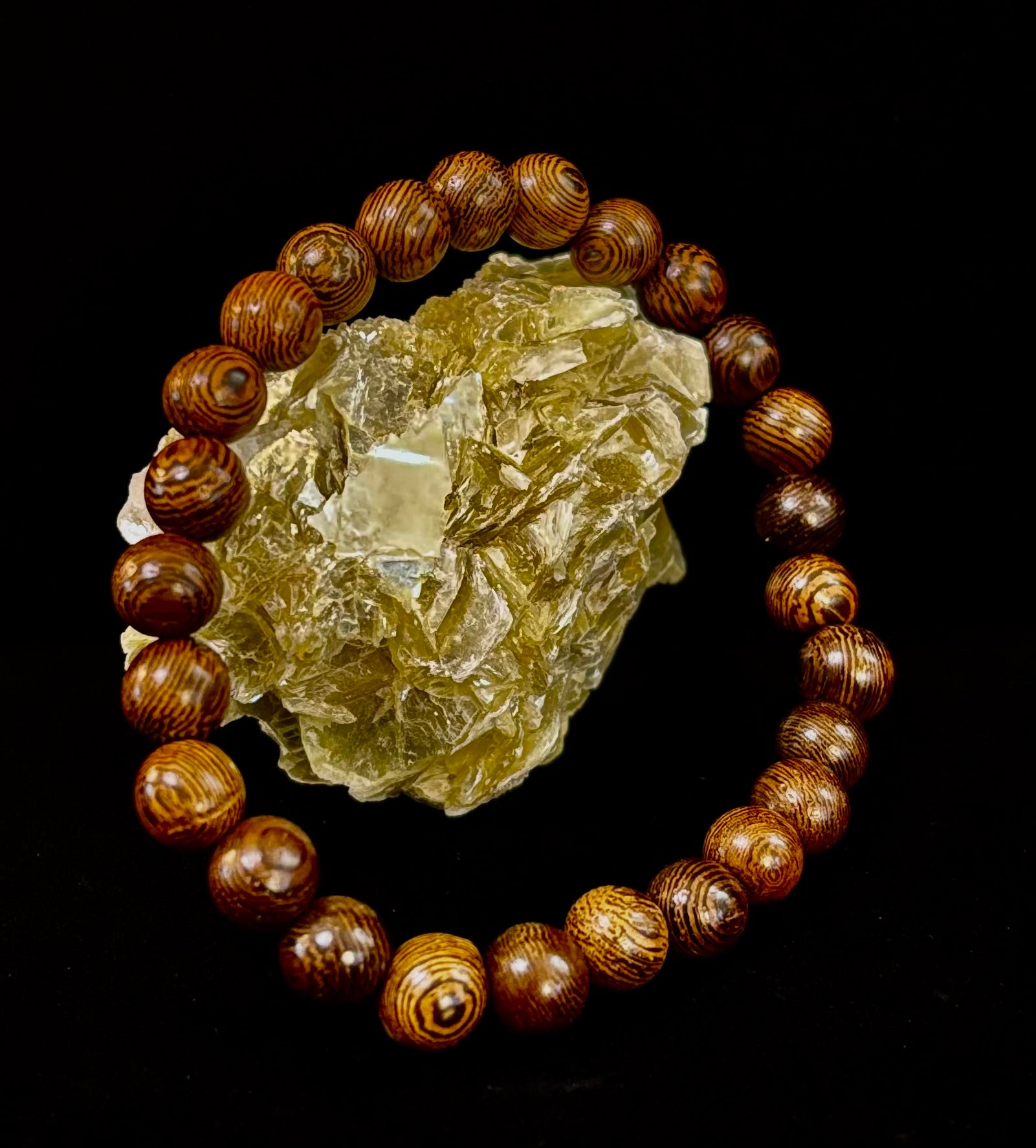 Barely There Wooden Bead Bracelet – Ultra-Lightweight Earth Style for Men (Large Wrists) | | Wiccan Center