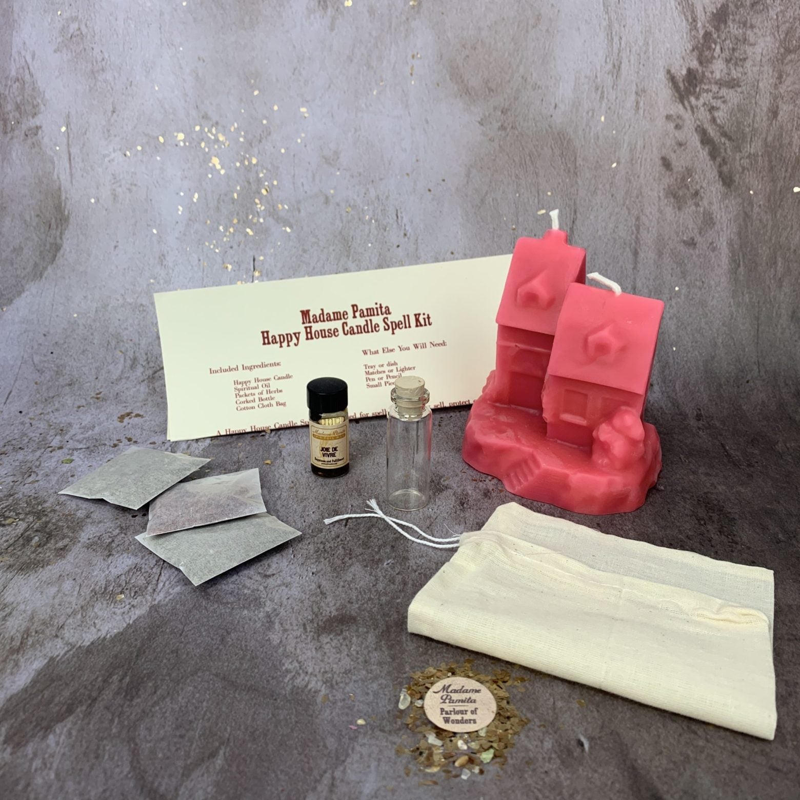 Happy House Candle Spell Kit - Home Protection, Harmony & Blessings | Candle Spell Kit | Wiccan Center