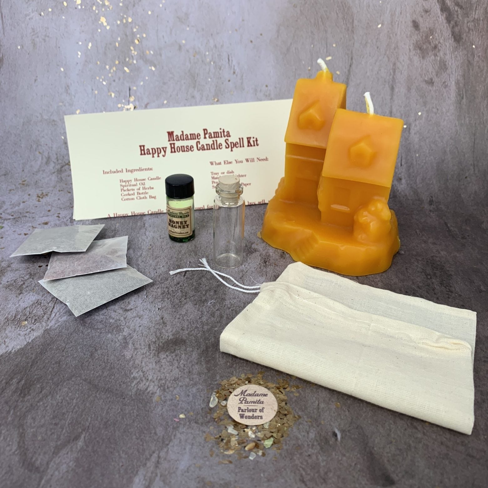 Happy House Candle Spell Kit - Home Protection, Harmony & Blessings | Candle Spell Kit | Wiccan Center