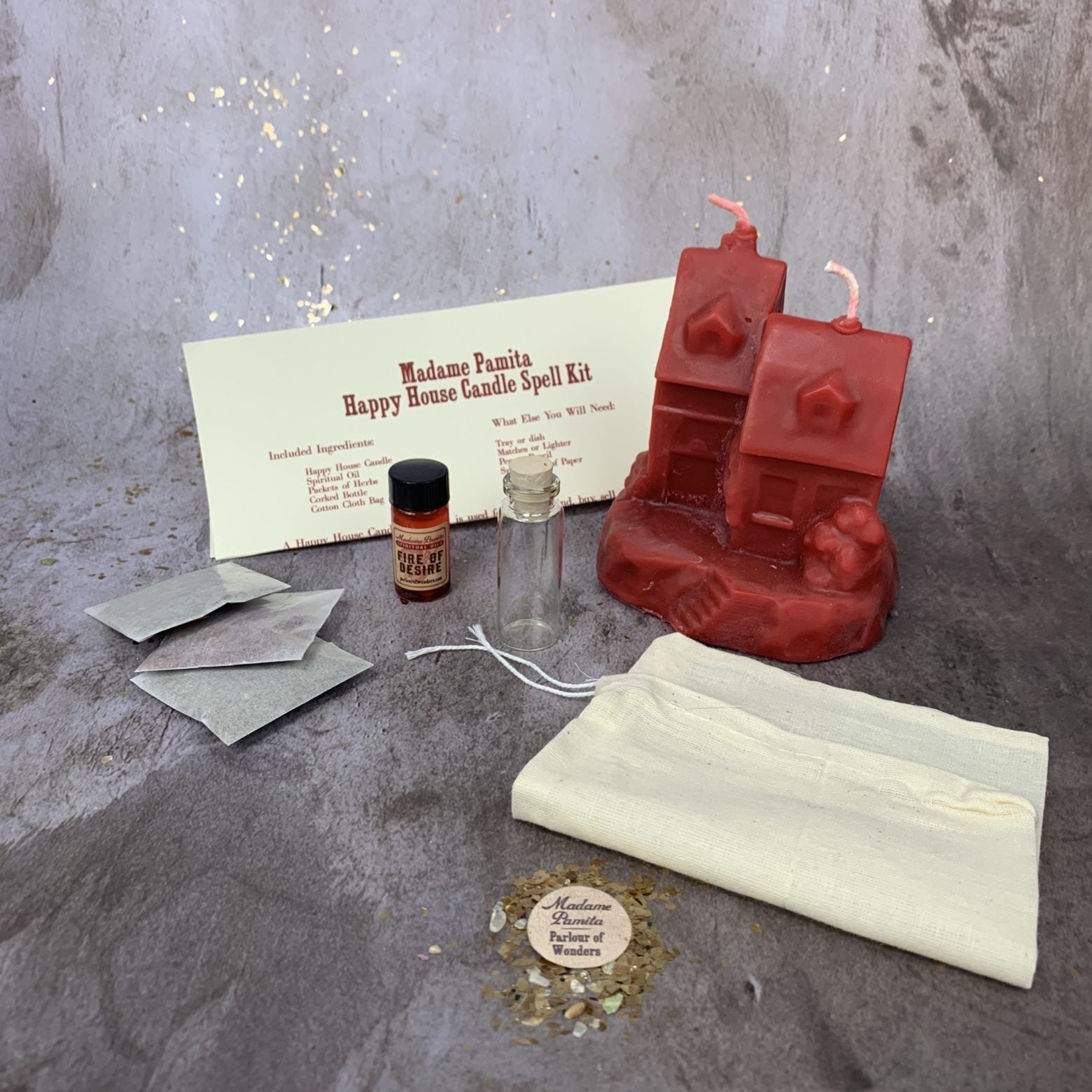 Happy House Candle Spell Kit - Home Protection, Harmony & Blessings | Candle Spell Kit | Wiccan Center